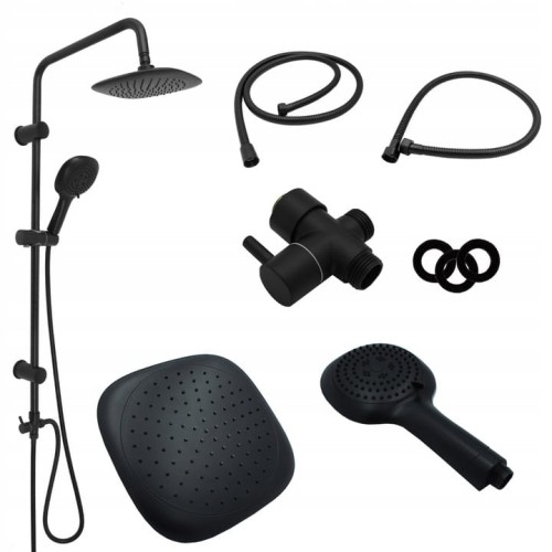 Zn4 zestaw natryskowy z deszczownicą czarny