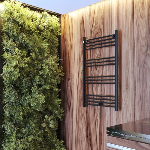 Grzejnik łazienkowy wodny GRZEJNIK PUERTO 487 W 100 x 60 cm czarny