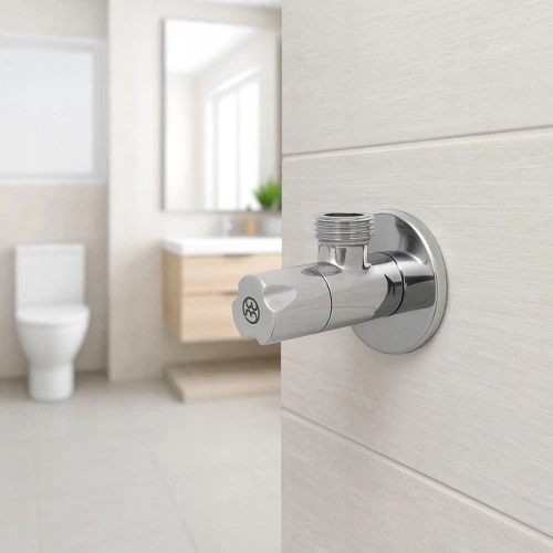 Zawór ceramiczny 1/2x1/2 głowica ceramiczna mosiężny ELMOS - chrom