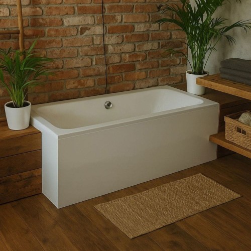 Wanna do zabudowania akrylowa prostokątna 180x80x40 STAND - biała