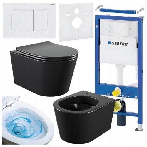 Zestaw podtynkowy WC stelaż geberit duofix miska ELI-MBL-03 przycisk Delta 30 biały