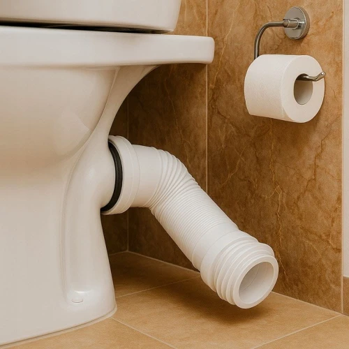 Rura harmonijkowa złącze kanalizacyjne do WC rura odpływowa RANOR - biała