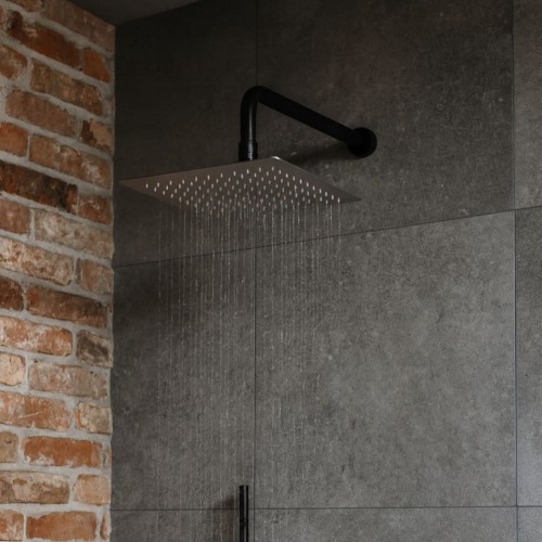 Deszczownica kwadratowa 25 cm zestaw natryskowy ruchoma stalowa MAREN chrom