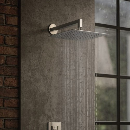 Deszczownica kwadratowa 30 cm zestaw natryskowy ruchoma stalowa MAREN chrom