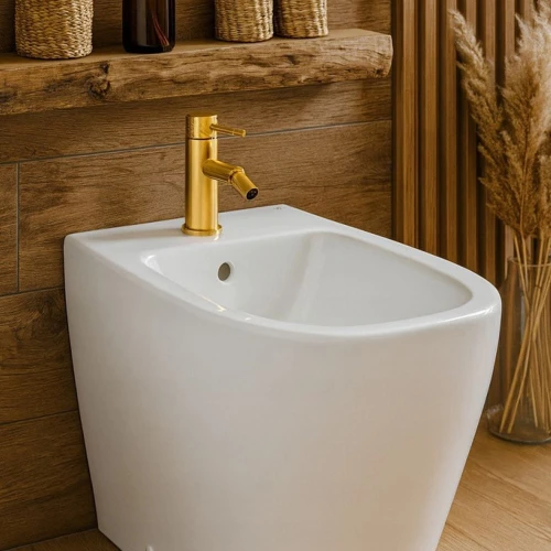 Bateria łazienkowa bidetowa pro GRANITE SINK ROSO - szczotkowane złoto