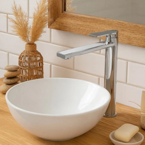 Bateria łazienkowa wysoka GRANITE SINK ROSAL - chrom