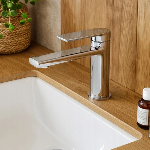 Bateria łazienkowa niska GRANITE SINK ROSAL - chrom