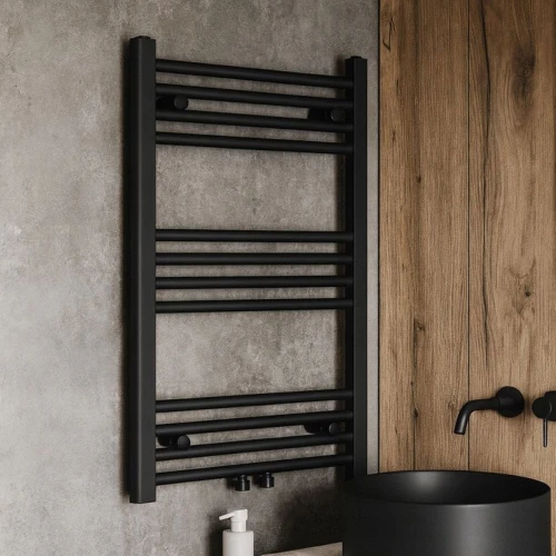 Grzejnik łazienkowy GRANITE SINK SAMPE 50x80 cm - czarny