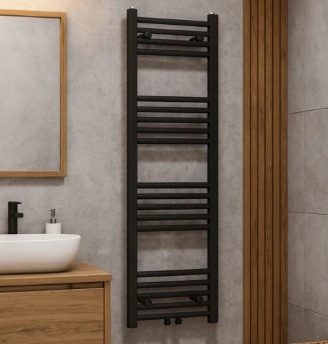 Grzejnik łazienkowy GRANITE SINK SAMPE 40x130 cm - czarny