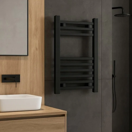 Grzejnik łazienkowy GRANITE SINK PROTO 60x40 cm - czarny
