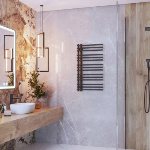 Grzejnik łazienkowy GRANITE SINK ARTIC 50x90 cm - czarna