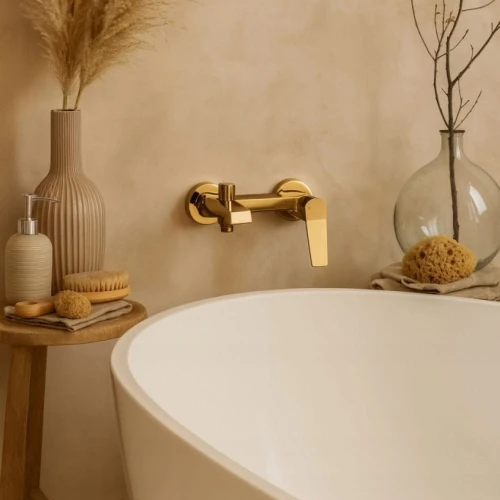 Bateria łazienkowa wannowo-prysznicowa GRANITE SINK AROMA - złota