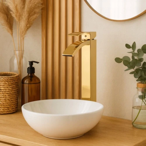 Bateria łazienkowa wysoka GRANITE SINK CASADA - złota