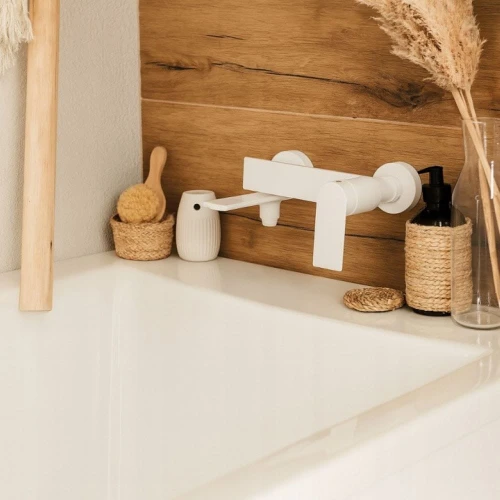 Bateria łazienkowa wannowa GRANITE SINK FABON - biała