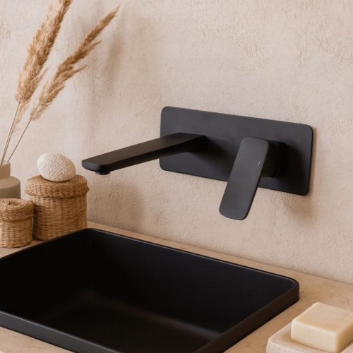 Bateria łazienkowa umywalkowa GRANITE SINK Kubon podtynkowa - czarna