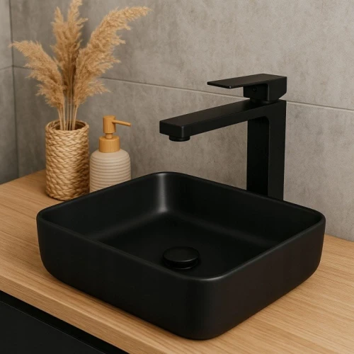 Bateria łazienkowa wysoka GRANITE SINK Kubin - czarna
