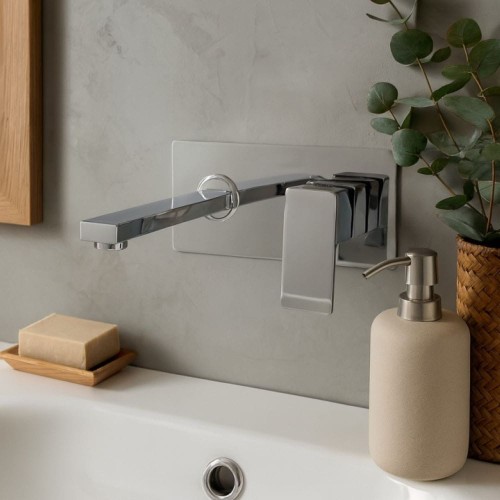 Bateria łazienkowa umywalkowa podtynkowa GRANITE SINK Kubin - chrom