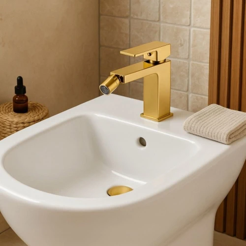 Bateria łazienkowa bidetowa GRANITE SINK Kubin - złota