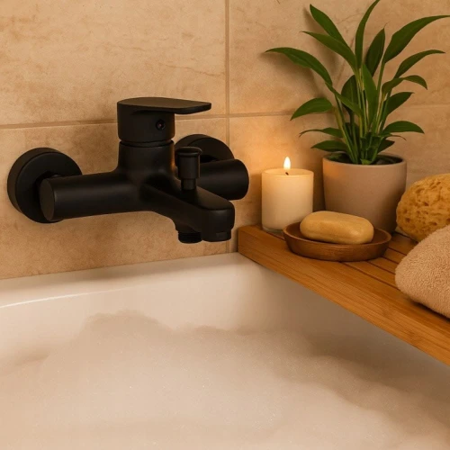 Bateria łazienkowa wannowa GRANITE SINK Krobi - czarny