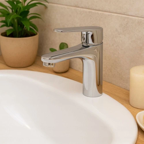 Bateria łazienkowa niska GRANITE SINK Krobi - chrom