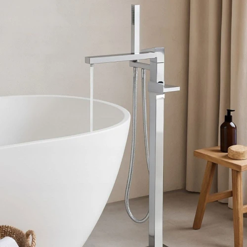 Bateria łazienkowa GRANITE SINK karon wolnostojąca - chrom