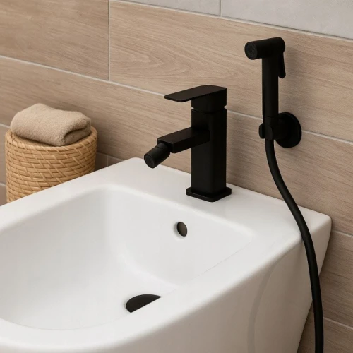 Bateria łazienkowa bidetowa GRANITE SINK Karon - Czarna