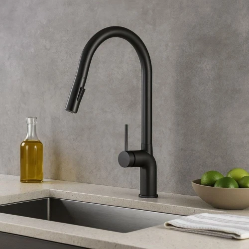 Bateria kuchenna GRANITE SINK Verona - Ciemny metal