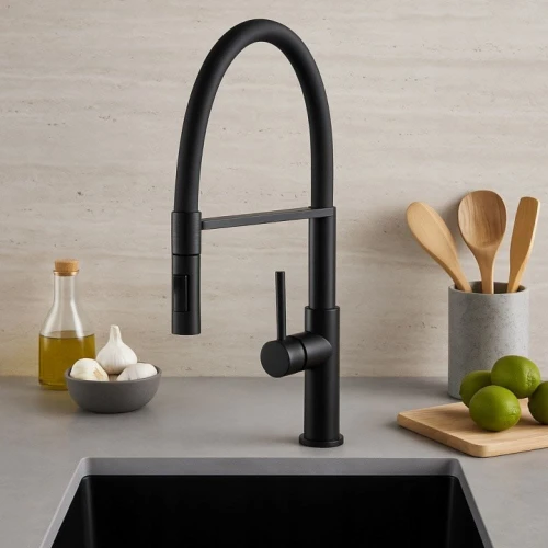Bateria kuchenna GRANITE SINK Venuto Class - Czarna
