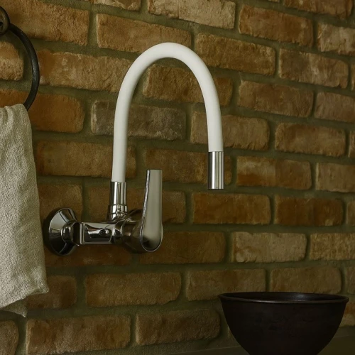 Bateria kuchenna Flexar II Granite Sink jednouchwytowa ścienna 360mm Szara