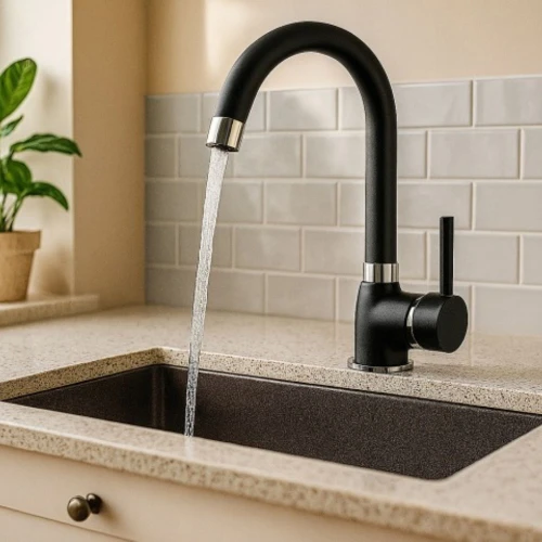 Bateria kuchenna Delta Granite Sink stojąca - czarna