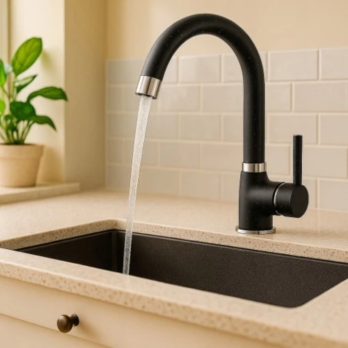 Bateria kuchenna Delta Granite Sink czarny nakrapiany