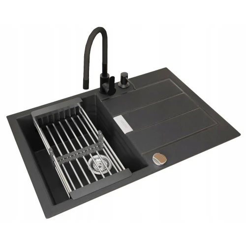 Zlewozmywak FRANKE S2D 611-78 - Bateria elastyczna - dozownik - koszyk - syfon