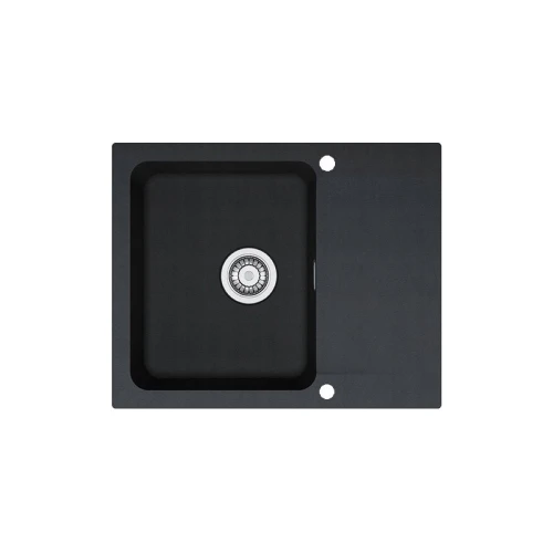 Zlewozmywak Franke Orion OID 611-62 onyx z syfonem przyściennym