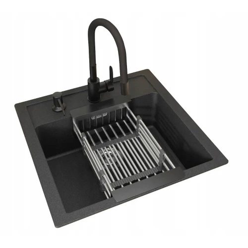 Zlewozmywak Franke Sid 610 - bateria elastyczna - dozownik - wkładka ociekowa