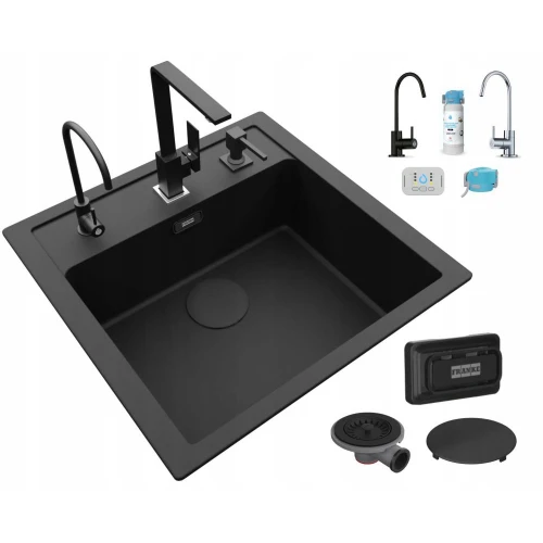 Zlewozmywak Franke Tectonite Sid 610 - Bateria kuchenna - filtr Dafi - syfon