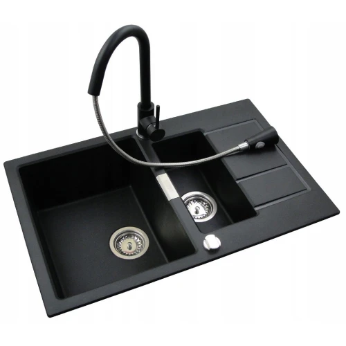 Zlewozmywak Franke S2D 651-78 - bateria wyciągana Snake + syfon automatyczny