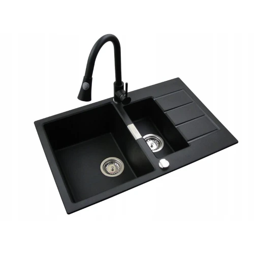 Zlewozmywak Franke S2D 651-78 - bateria wyciągana Snake + syfon automatyczny