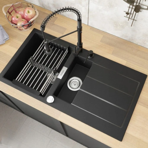 Zlewozmywak Franke S2D SID 651-100 - Bateria wyciągana - dozownik - koszyk