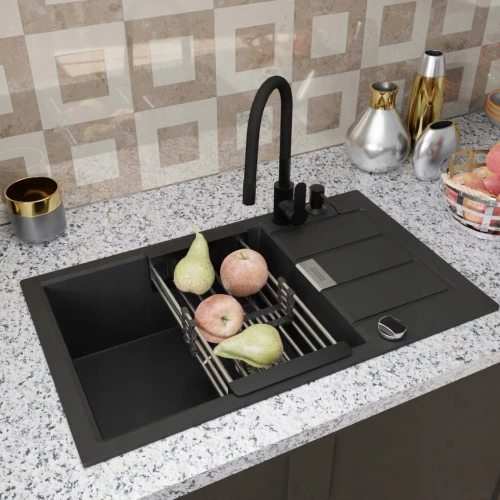 Zlewozmywak Franke S2D Slim 611-78 XL - Bateria elastyczna - dozownik - koszyk