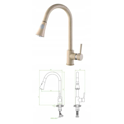 Zlewozmywak Franke S2D 611-62 - bateria wyciągana - dozownik - koszyk