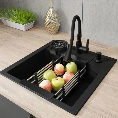 Zlewozmywak FRANKE Sid 610 - bateria elastyczna - dozownik - wkładka - myjka