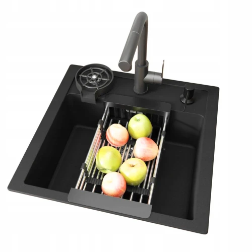 Zlewozmywak FRANKE Sid 610 - bateria wyciągana dozo - wkładka - myjka