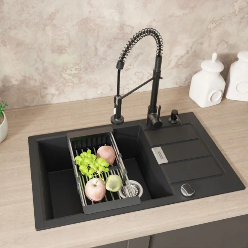 Zlewozmywak Franke S2D 611-78 XL - bateria spiralna - dozownik - ociekarka