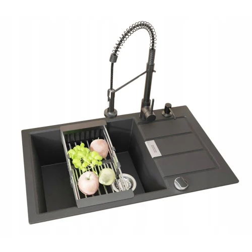 Zlewozmywak Franke S2D 611-78 XL - bateria spiralna - dozownik - ociekarka