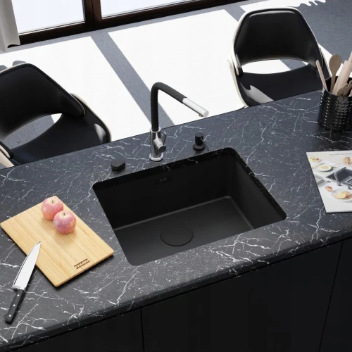 Zestaw - zlew podblatowy Franke MRG 210 - bateria Linea 2 - dozownik - syfon