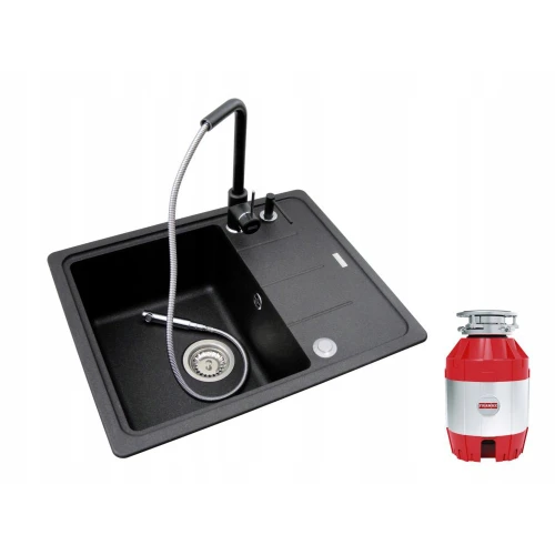 Zestaw - zlew Franke BFG 611-62 - młynek - bateria Sirius Side - dozownik