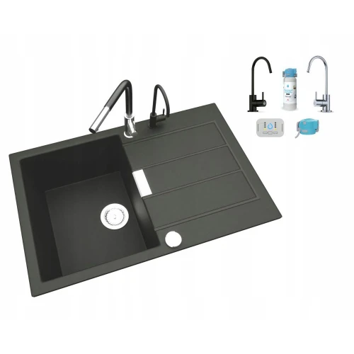 Zestaw - zlew Franke SID 611-78 - bateria Linea 2 - filtr Dafi