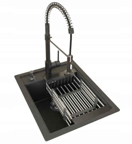 Zestaw - zlew Franke 610-40 - bateria Spiral Retro - dozownik - koszyk