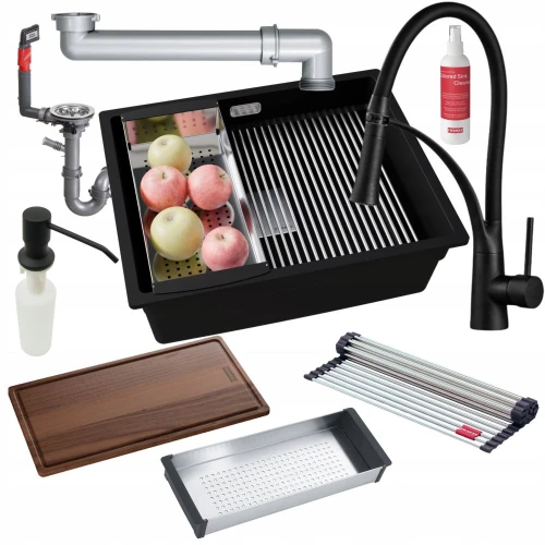 Zestaw - Zlewozmywak Franke podwieszany KNG 110-52 - bateria Nexo - dozownik