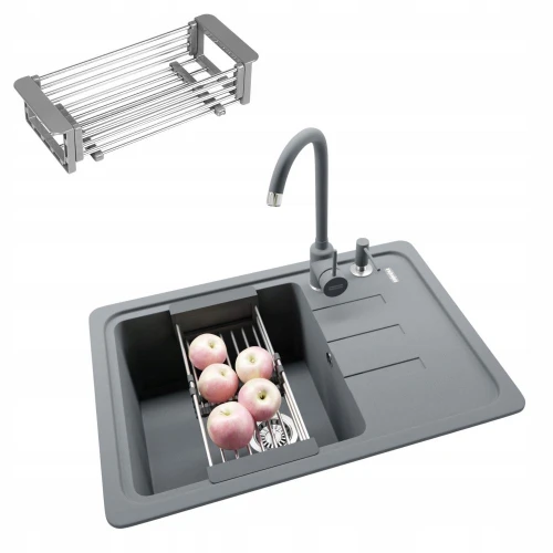 Zestaw - zlew Franke BSG 611-62 - bateria Pola - koszyk